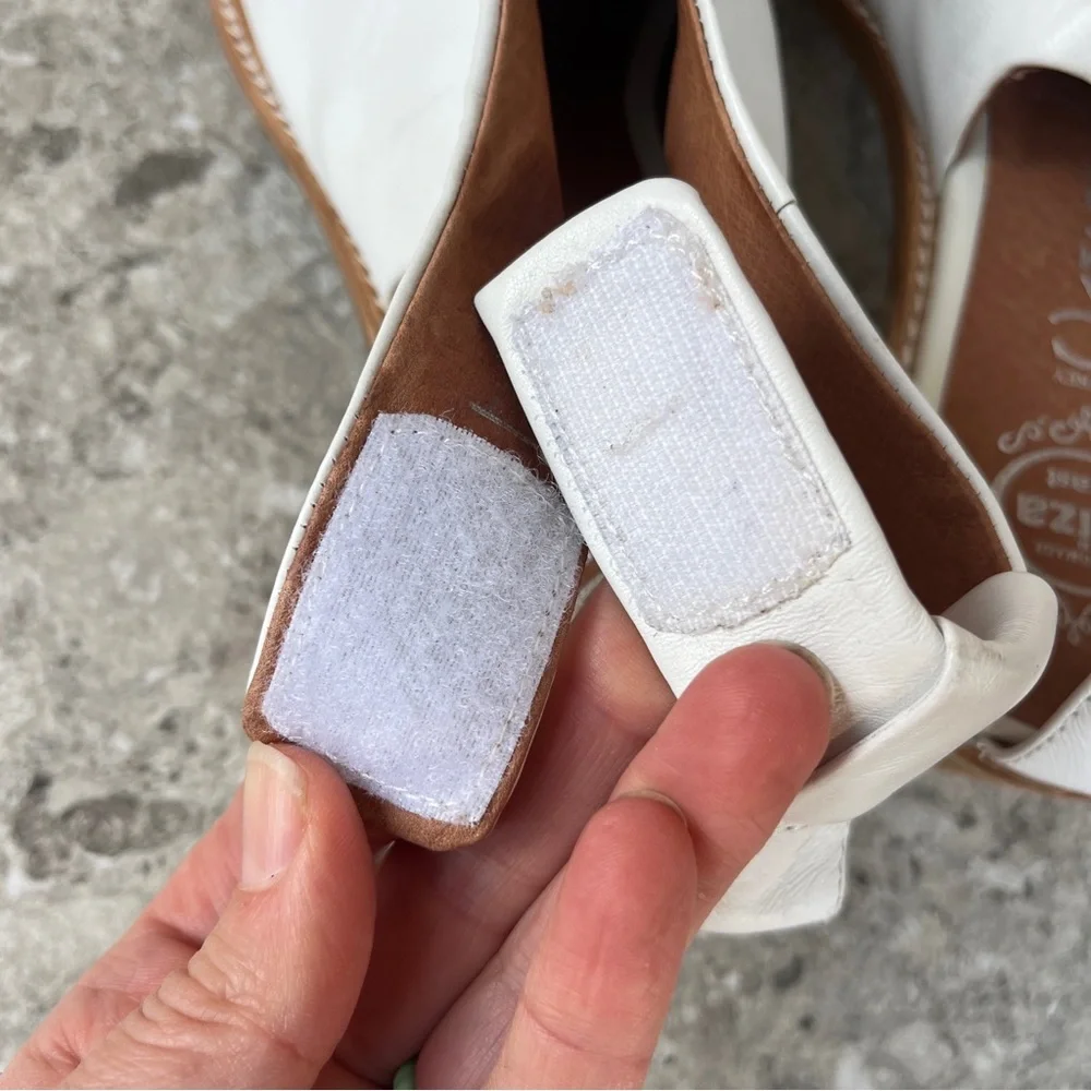 RARE Jeffrey Campbell Ibiza
Hildalgo White Leather Slingback Heels Mules Size 11 - Picture 8 of 14